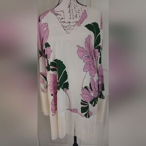 5/$25 MNT Floral Fringe Cover Up Size 4